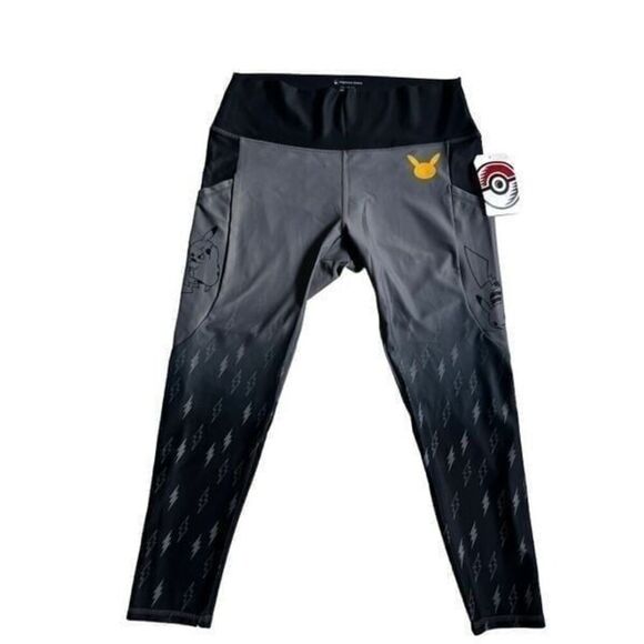 Pikachu Gray 7/8 Length Leggings - Adult size 3XL - Picture 3 of 7